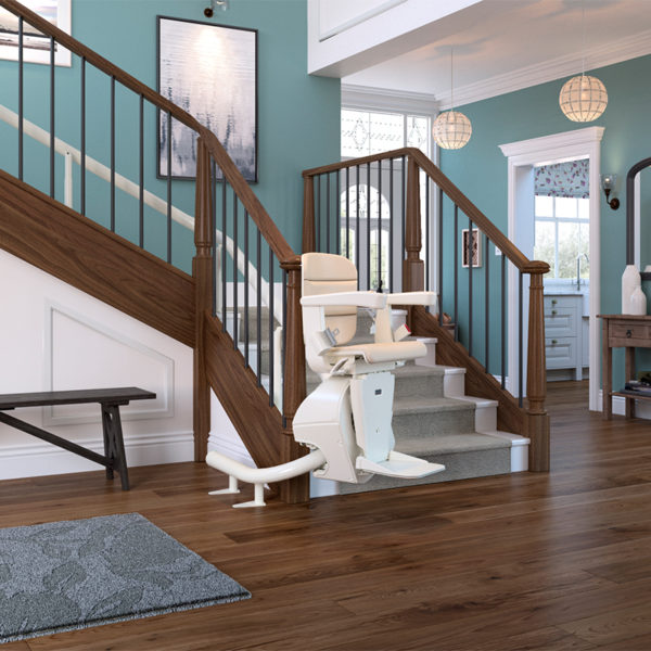 Mission Viejo custom curved stairway staircase